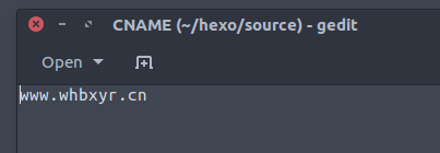 添加CNAME文件